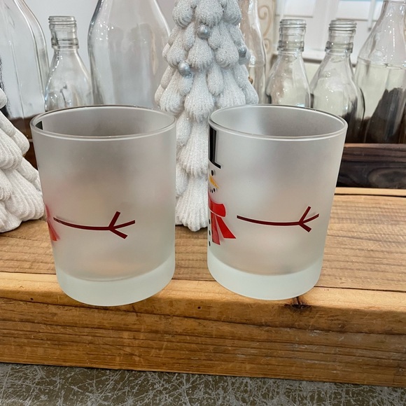 ALBERTO CULVER “CHRISTMAS TOP HAT SNOWMAN” OLD FASHION BAR GLASSES - Picture 6 of 7